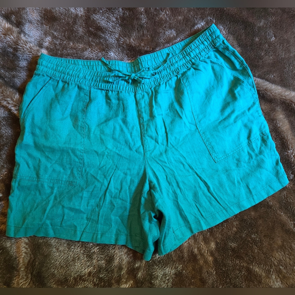 Lands' End Green High Waist Shorts